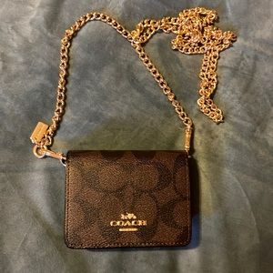 Coach Mini wallet on a chain
